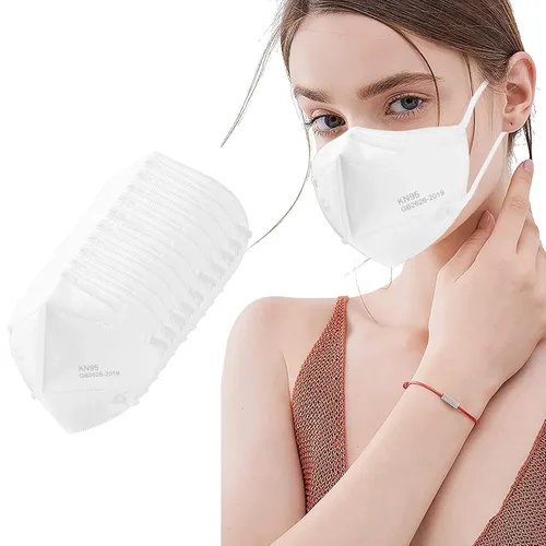 Miniatura 2 de LEMENT 50 unidades, Máscaras faciales KN95, Máscaras con 5 capas transpirables con bucles elásticos para el oído, Máscaras de seguridad para polvo