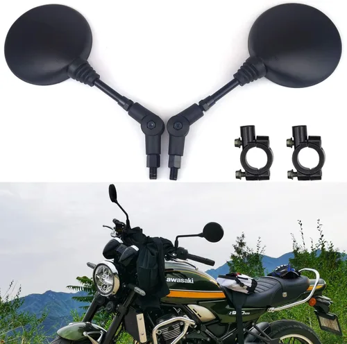 Espejos retrovisores plegables redondos para motocicleta Honda Suzuki Valkyrie Road V Star 650 XVS650 250 1100