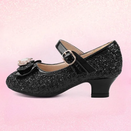 Miniatura 3 de PANDANINJIA Molly - Zapatos de vestir para niñas, zapatos de tacón Mary Jane, zapatos de tacón de flores para fiesta de boda y regreso a clases