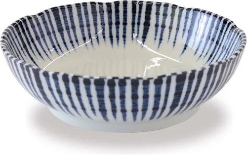 Miniatura 10 de Platos japoneses para servir, platos de 5 pulgadas, azul y blanco, juego de 4 4 unidades redondas de 5 pulgadas