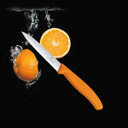Miniatura 5 de Victorinox 6.7736.L9 Swiss Classic - Cuchillo de pelar para cortar y preparar frutas y verduras, hoja serrada en naranja, 3.9 pulgadas