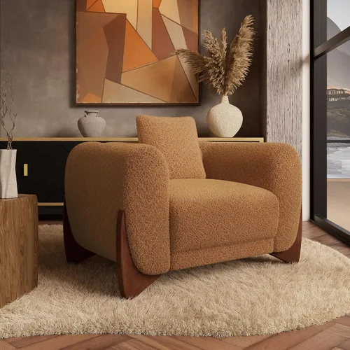Miniatura 10 de Morden Fort Juego de Sofá Boucle de 2 Piezas, Conjunto de Sofás Tapizados Modernos Duraderos Cómodos Boucle Aptos para Mascotas, Silla sin Brazos