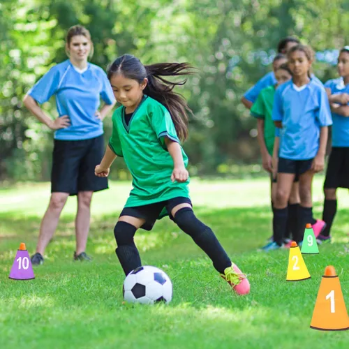 Miniatura 9 de Toyvian Fundas de cubo con logotipo digital, 10 unidades, protectores de cono numerados para entrenamiento de fútbol, agilidad, deportes, manga