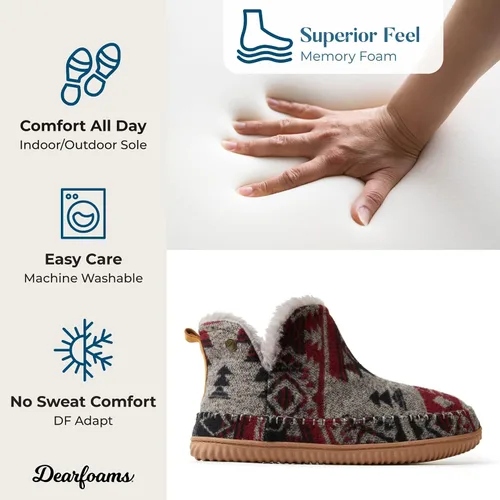 Miniatura 6 de Dearfoams mens Alpine By Dearfoams Men's Brixen IndoorOutdoor Memory Foam Boot Slipper