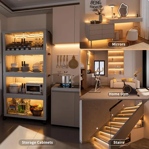 Miniatura 5 de MIWISE COB - Tira de luz LED de 32.8 pies/10m, CRI 90+ blanco cálido 2700K, alto lumen, regulable, súper brillante, flexible, DC24V, cinta de luz