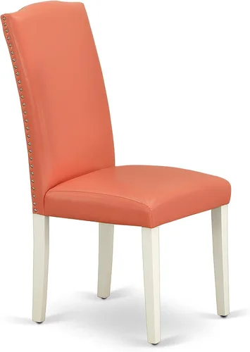 Miniatura 60 de East West Furniture DLEN3-BLK-69 - Juego de muebles de comedor de 3 piezas que contiene una mesa de comedor redonda con gotas y 2 sillas tapizadas