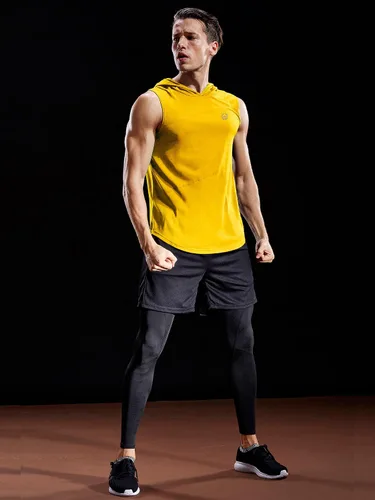 Miniatura 4 de NELEUS Dry Fit - Camiseta deportiva sin mangas para correr con capucha