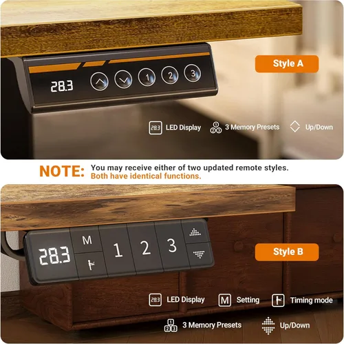 Miniatura 7 de Claiks - Escritorio eléctrico de pie, escritorio de altura ajustable para trabajar sentado o de pie, escritorio de oficina en casa con tablero