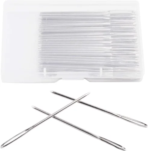 Miniatura 5 de BronaGrand 50 agujas de hilo de metal de ojo grande de 2.7 pulgadas para tejer proyectos de ganchillo