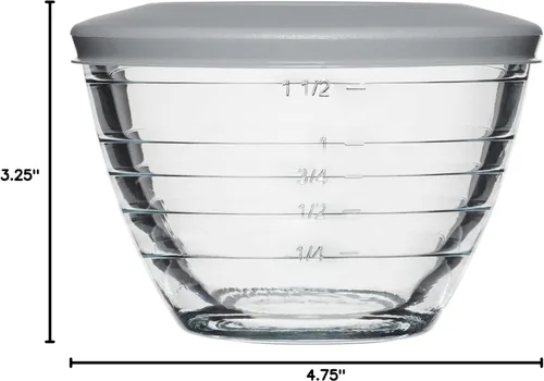 Miniatura 10 de Anchor Hocking Tazones de vidrio de 6 piezas 2 tazas 4-EN-1 PARA PREPARACIÓN