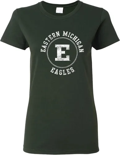 Miniatura 29 de NCAA - Camiseta para mujer, diseño de círculo envejecido, color del equipo, universidad