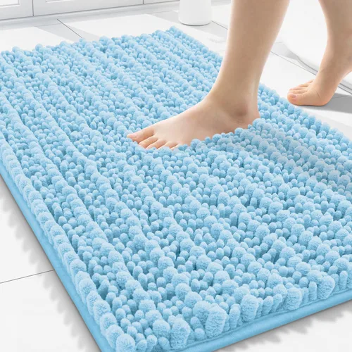 Miniatura 151 de Smiry Alfombras de Baño 24x16 pulgadas, Alfombras de Baño de Chenilla Extra Suaves y Absorbentes, Respaldo de Goma Antideslizante, Lavable a Máquina