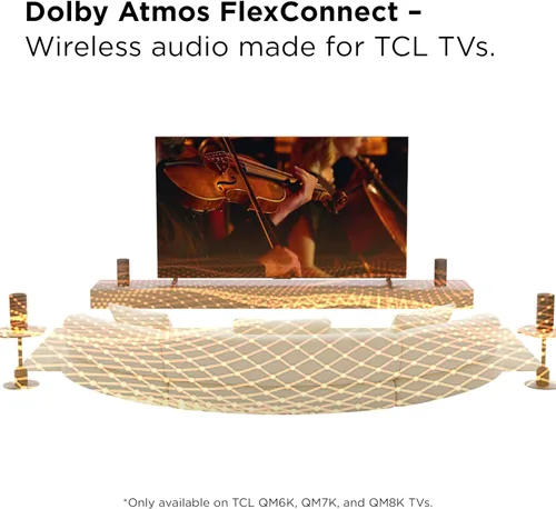 Miniatura 4 de TCL Z100 Altavoz inalámbrico de cine en casa con tecnología Dolby Atmos FlexConnect con transmisión de música Bluetooth, potencia de salida de 170