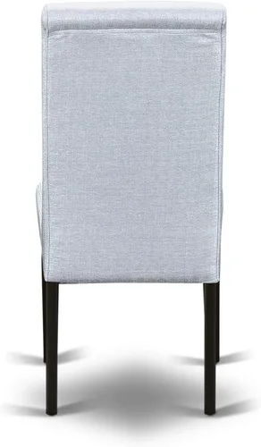 Miniatura 12 de East West Furniture DLBA3-BLK-05 - Juego de mesa y sillas de cocina de 3 piezas contiene una mesa de comedor redonda con gotas y 2 sillas de comedor