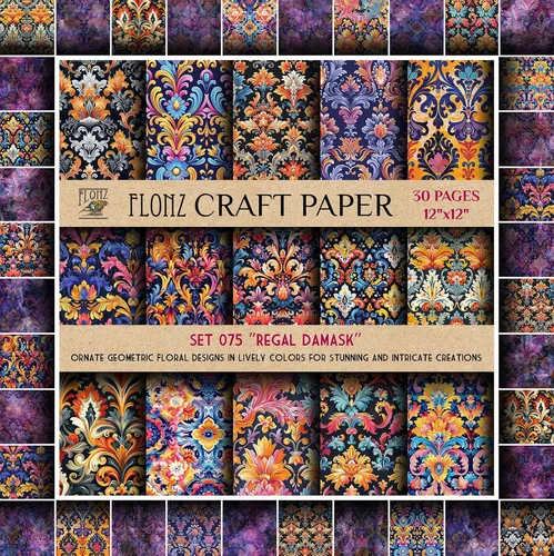 Miniatura 5 de Papel para álbum de recortes (30 páginas 30 x 30 cm) Meadow Bliss: margaritas vibrantes y encantadores patrones florales inspirados en prados