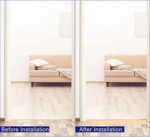 Miniatura 5 de uxcell 3 tiras de transición de piso de moldeo en T de aluminio, 35.4 pulgadas, tira de transición de puerta/azulejo/alfombra a azulejos, borde