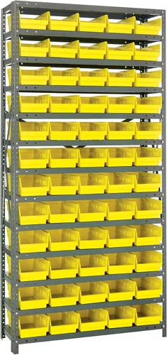 Miniatura 306 de Quantum QSBU-245BK Heavy Duty Shelving Unit with (7) Shelves and (24) QUS245 Black Bins for Garage Warehouse Storage Distribution 400 lb Load