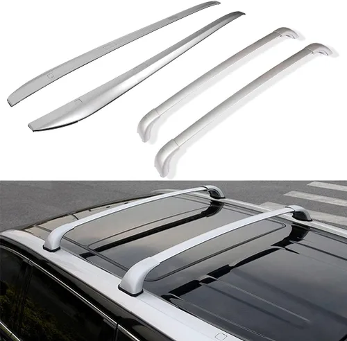 Miniatura 17 de SCITOO compatible con Rover LR3 Sport Utility 2005-2009, 2010-2016 Rover LR4 Sport Utility Juego de Barras Transversales de Techo de Aleación