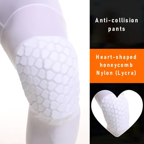 Miniatura 14 de Paquete de 2 pantalones de baloncesto para hombre con rodilleras 3/4 capri acolchadas, mallas de compresión deportivas, capa base atlética