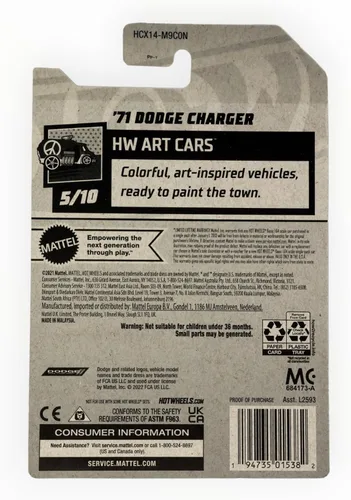 Miniatura 2 de Hot Wheels 2022 - Dodge Charger '71 - Rojo - Art Cars - 5/10-109/250