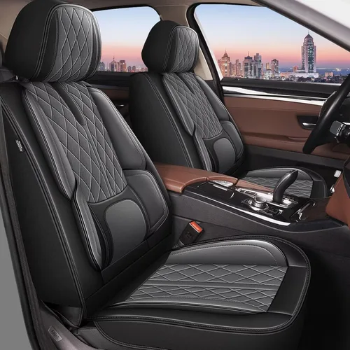 Miniatura 16 de YORKNEIC Fundas de asiento delantero de automóvil para BMW X1 para 2013-2022: fundas de asiento delantero de automóvil de cuero transpirable