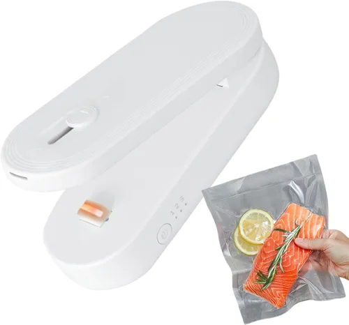 Miniatura 10 de Bag Sealer and Cutter Rechargeable Food Saver Kitchen Gadgets,Portable Bag Sealer with Cutter and Magnet for Home Pantry Travel Camping Meal
