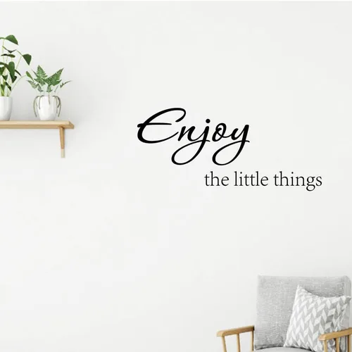 Miniatura 2 de Enjoy The Little Things - Calcomanías de vinilo para pared con texto en inglés "Enjoy The Little Things
