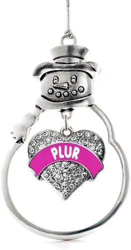 Miniatura 108 de Adorno de plata inspirada, diseño de muñeco de nieve con circonitas cúbicas