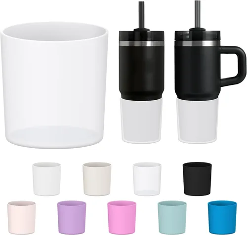 Miniatura 52 de WUQID Bota de silicona superior compatible con Stanley Quencher H2.0 e IceFlow Flip y ProTour de 40oz 30oz 20oz 14oz, se ajusta al mismo diámetro