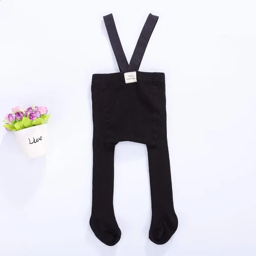 Miniatura 2 de Medias con tirantes para bebé, primavera, otoño, cintura alta, protección del ombligo