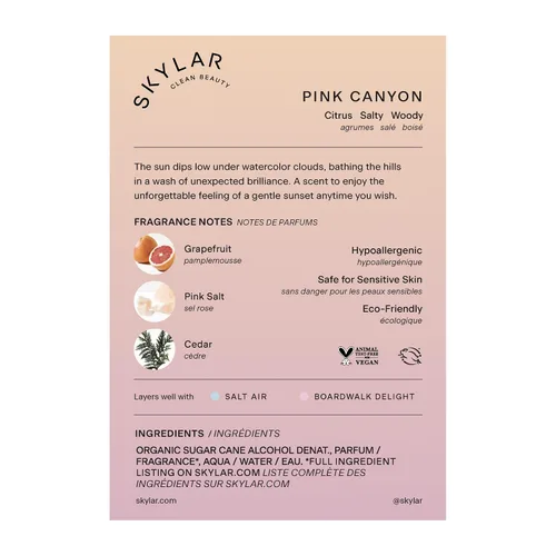 Miniatura 2 de Skylar Pink Canyon Eau de Parfume – Perfume hipoalergénico para mujeres y hombres, vegano y seguro para pieles sensibles – Perfume de cítricos