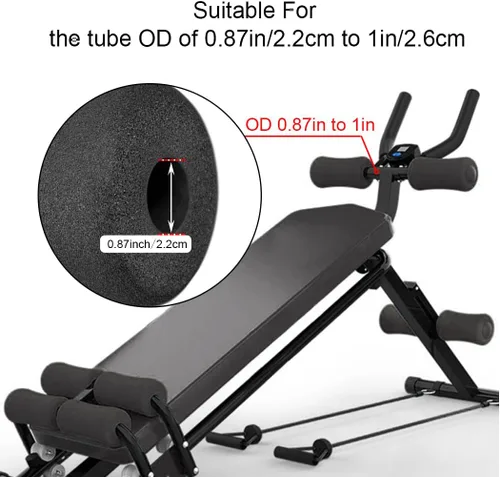 Miniatura 2 de Par de rodillos de espuma de esponja para pies, utilizado para reemplazar equipos de ejercicio de gimnasio, adecuado para varilla de 1 pulgada