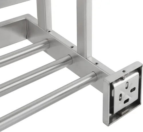 Miniatura 8 de Alise Toallero con toallero doble, toalleros de 24 pulgadas para baño, moderno toallero para pared de baño, estante de toalla de acero inoxidable