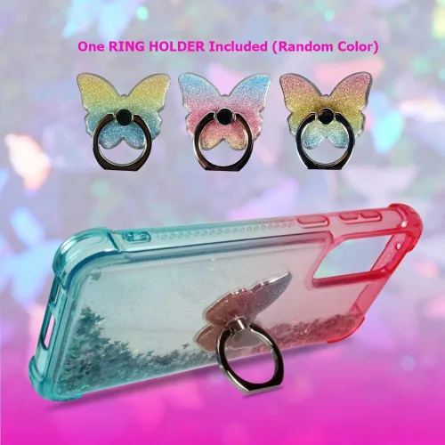 Miniatura 4 de Zase Diseño para Motorola Moto G Play (2023)/Moto G Pure/Moto G Power (2022) Funda transparente con purpurina líquida brillante linda flotante 3D