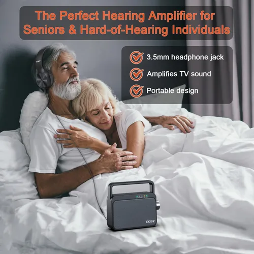Miniatura 3 de Coby Altavoz de TV inalámbrico para personas mayores y personas con problemas auditivos - Amplificador de audio de TV portátil con Bluetooth, rango