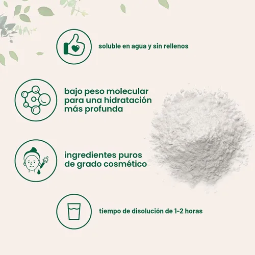 Miniatura 4 de Ácido hialurónico puro en polvo (alto peso molecular), de Micro Ingredients. Reduce las arrugas de la piel, 1