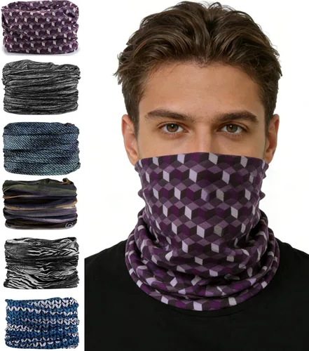 Miniatura 5 de KINREE 6 unidades de protección UV de verano multifunción diadema cuello polaina cabeza cabeza máscara máscara mágica bufanda bandana