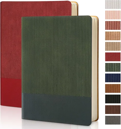 Miniatura 9 de Cuaderno con Líneas para Trabajo, Cuaderno de Notas con Rayas Universitarias 5.79"x8.27" A5 Cuero PU para Escritura Diaria 216 Páginas para Mujeres