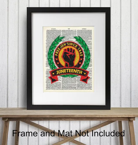 Miniatura 3 de Black Power Art - Decoración de pared con la bandera de Juneteenth - Arte de pared afroamericano para hombres - Cultura negra - Mes de la historia