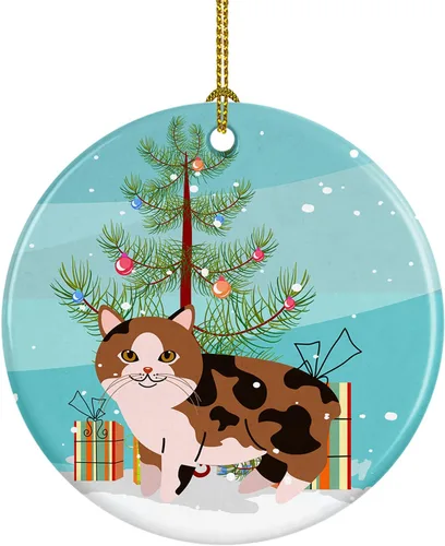 Miniatura 14 de Caroline's Treasures Árbol de Navidad de gato asiático, adorno de cerámica para colgar en el árbol de Navidad, decoración para el hogar, Navidad