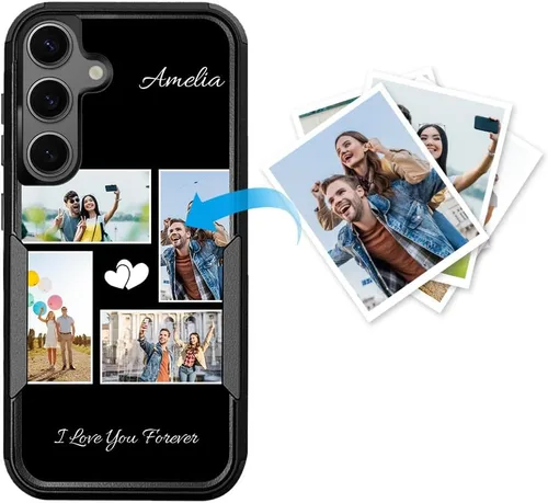 Miniatura 74 de Funda protectora personalizada para Samsung Galaxy S22 Ultra 5G (versión 2022), funda protectora de doble capa resistente con múltiples fotos, a