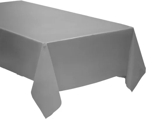 Miniatura 3 de Paquete de 4: manteles desechables de plástico / manteles de mesa, 54 x 108 pulgadas, rectangular, impermeable y desechable, ideal para fiestas