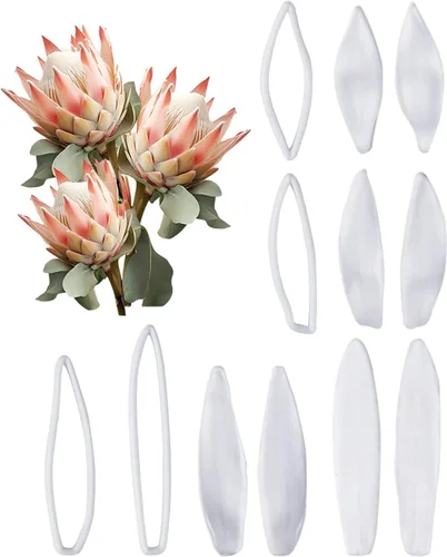 Miniatura 10 de Juego de moldes profesionales para fondant de flores, herramientas de decoración de pasteles de silicona reutilizables para hornear y manualidades