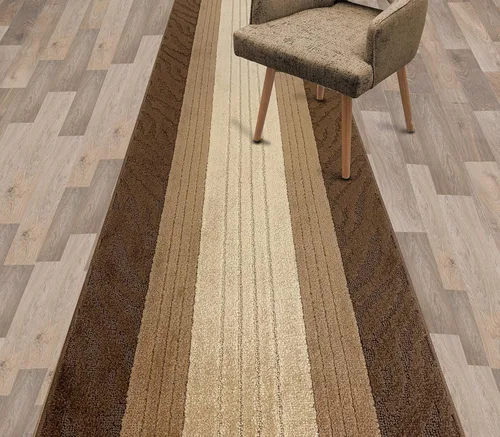 Alfombra antideslizante de tamaño especial para pasillos largos y estrechos, evita suelos fríos resbaladizos, marrón retro, 25 x 10 pulgadas Retro /