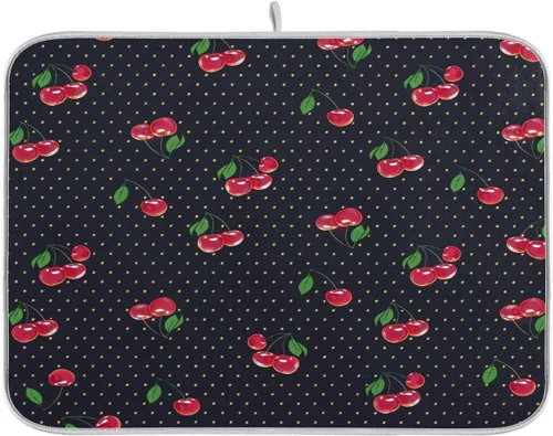Miniatura 15 de Tapete de secado de platos, girasoles en madera, tapete de secado reversible absorbente de flores, tapete de secado de platos, tapete para secar