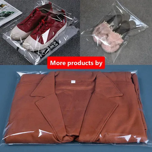 Miniatura 6 de Keoferlo Bolsas de celofán autoadhesivas de 14 x 20 pulgadas, bolsas de plástico transparente de polietileno transparente para envolver ropa