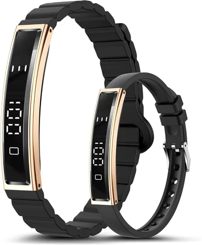 Miniatura 9 de Pulsera inteligente para mujer, rastreador de actividad de salud, monitor de frecuencia cardíaca y estrés 24/7, monitor de sueño 24H, pulsera Negro