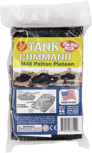 Miniatura 5 de TimMee - Tanques de juguete para hombres de plástico del ejército - Negro WW2 3pc - Hecho en Estados Unidos