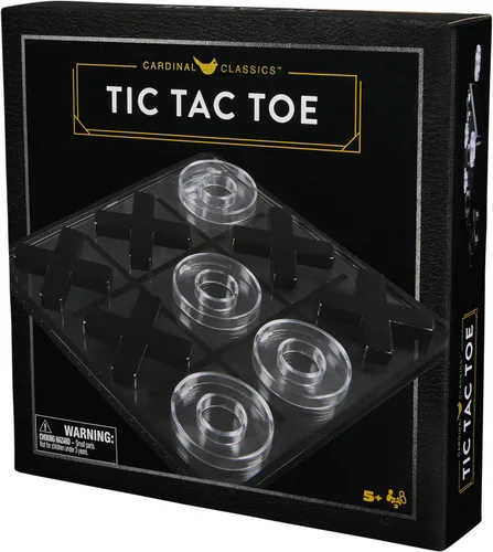 Miniatura 9 de Spin Master Games, Cardinal Classics Tic Tac Toe, juego de mesa clásico, decoración moderna de mesa auxiliar, 2 jugadores, para edades de 5 años