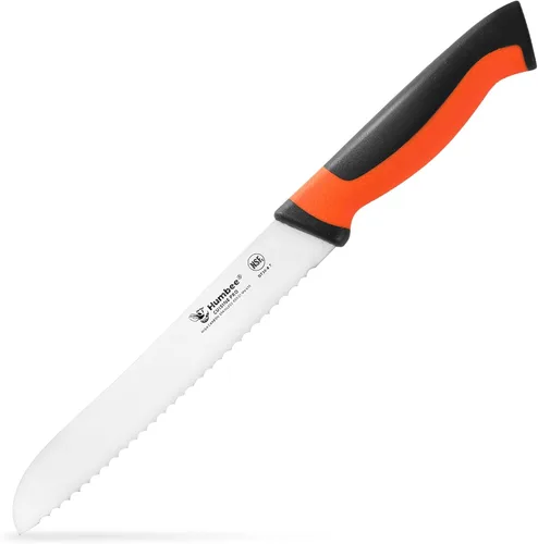 Miniatura 14 de Cuchillo de pan dentado de 10 pulgadas, cuchillo de hoja de acero inoxidable de alto carbono premium para pan con mango ergonómico, certificado NSF